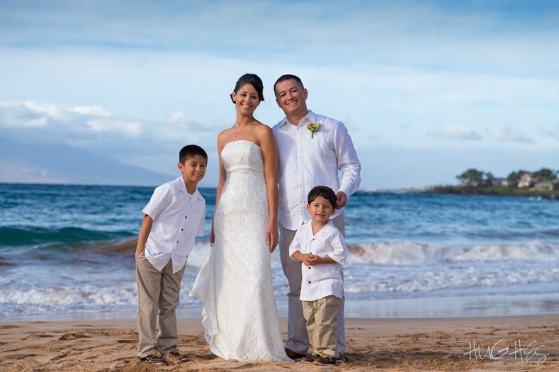 Makena vow renewal, family portrait